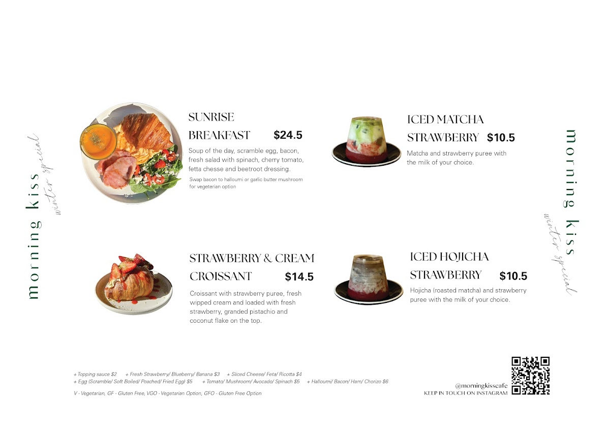 Morning Kiss Menu 1