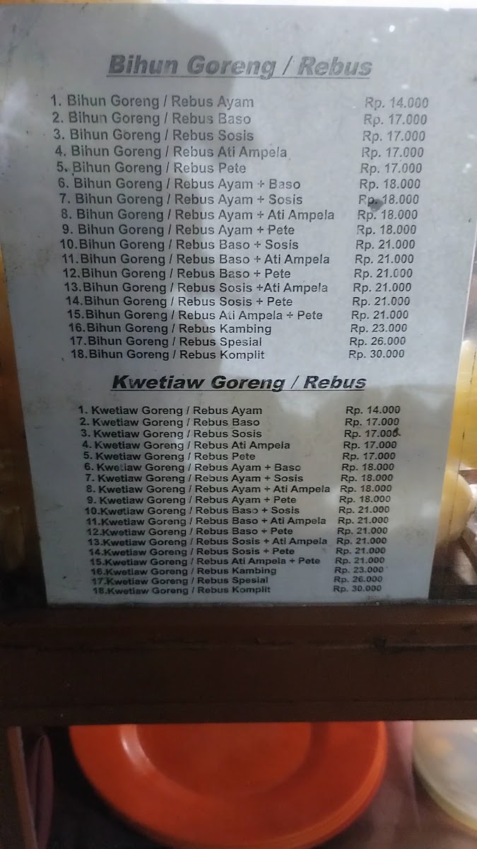 Nasi Goreng Kambing 99 Mas Yanto Menu 1