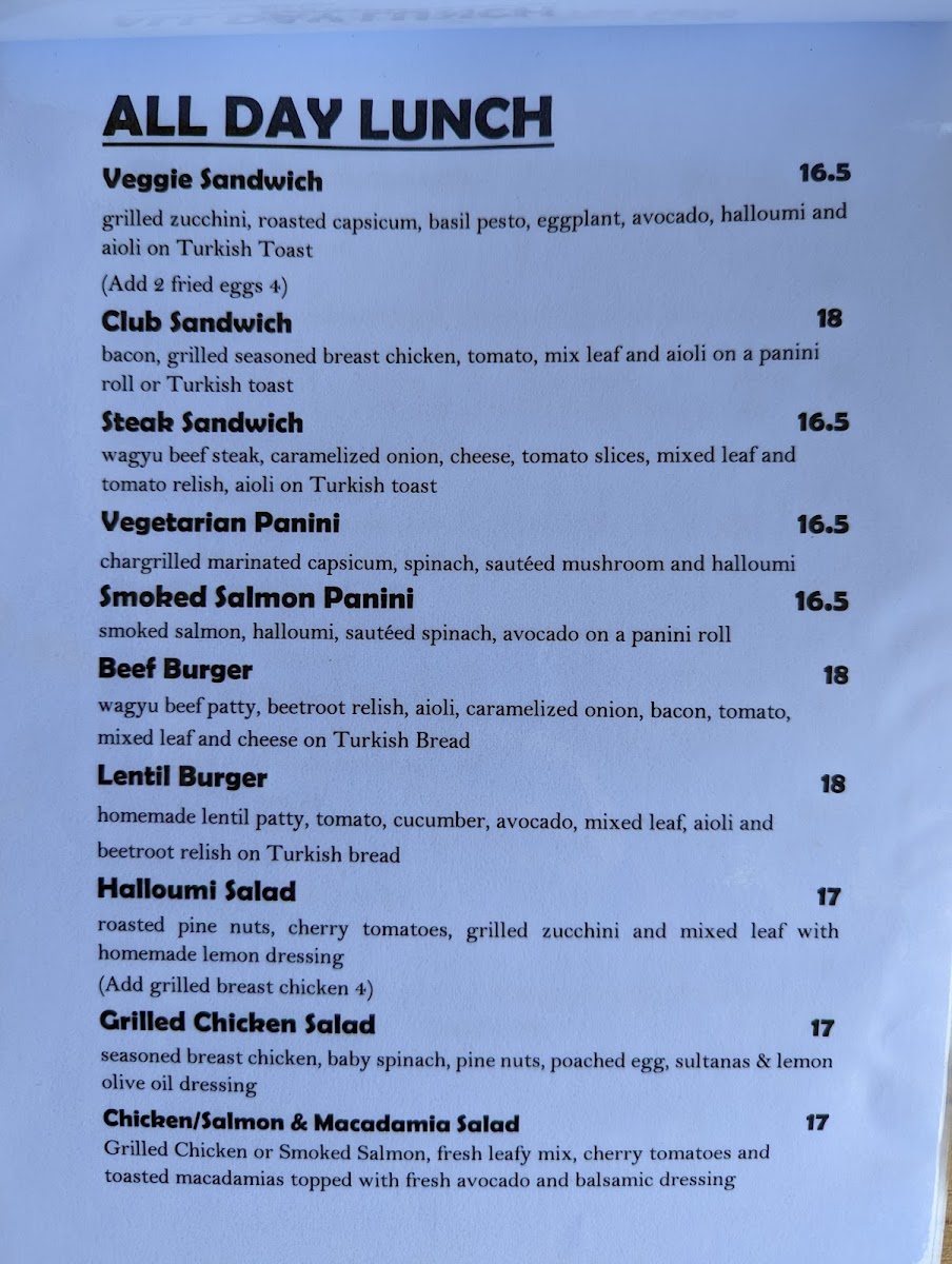 Madame Frou Frou Menu 7