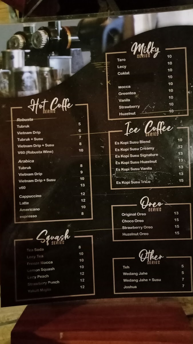 Ozie Cafe Menu 1