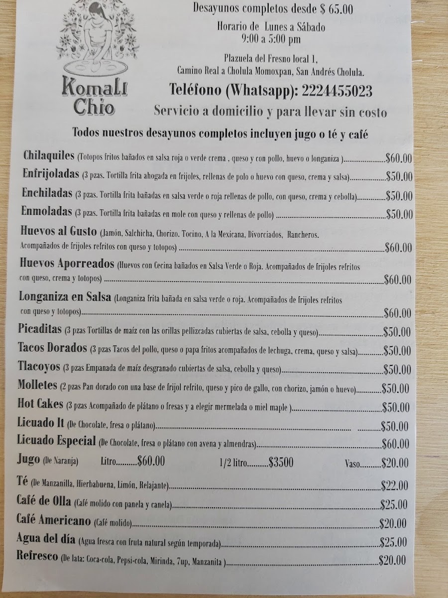 Komali Menu 1