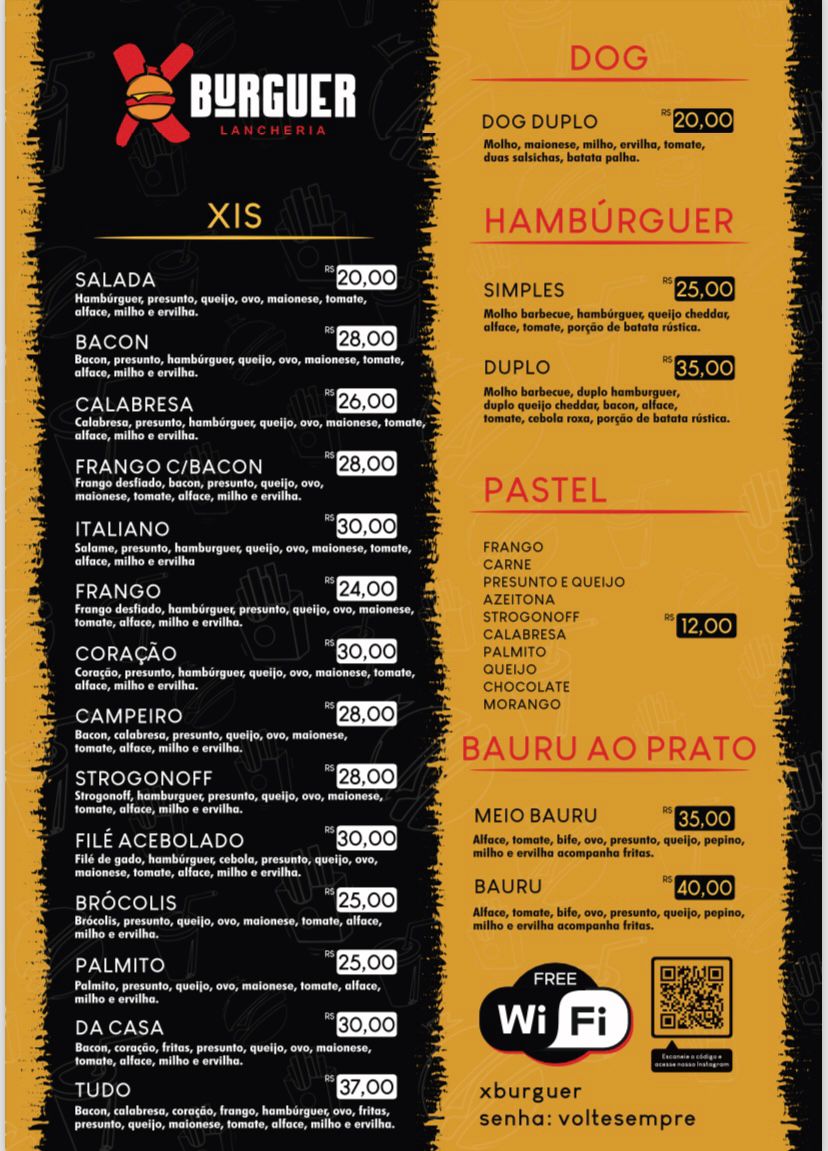 X Burguer Menu 1