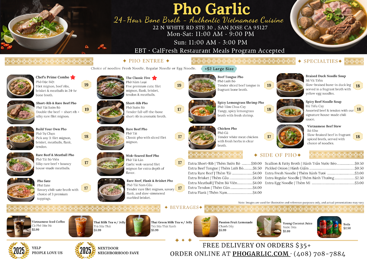 Pho Garlic Menu 4