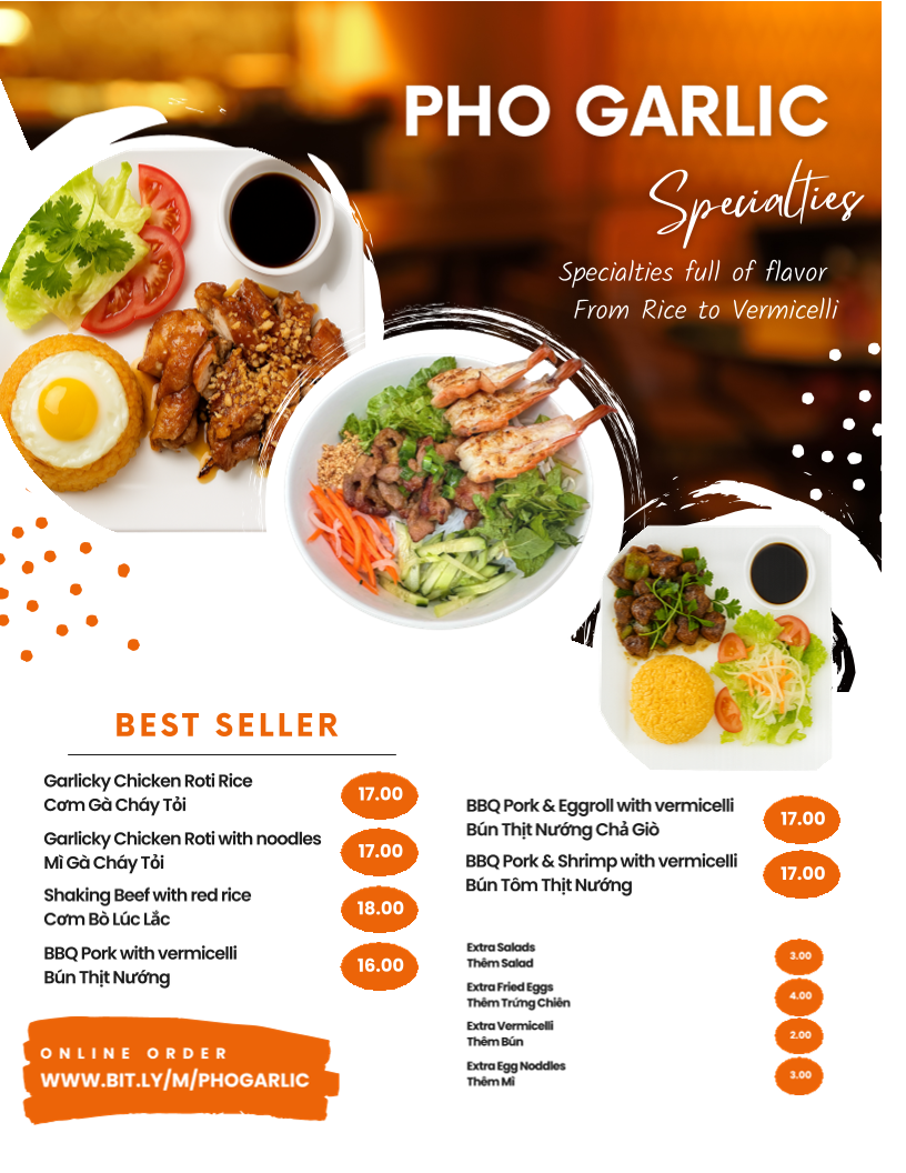 Pho Garlic Menu 5