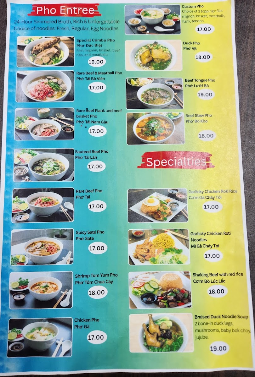 Pho Garlic Menu 9