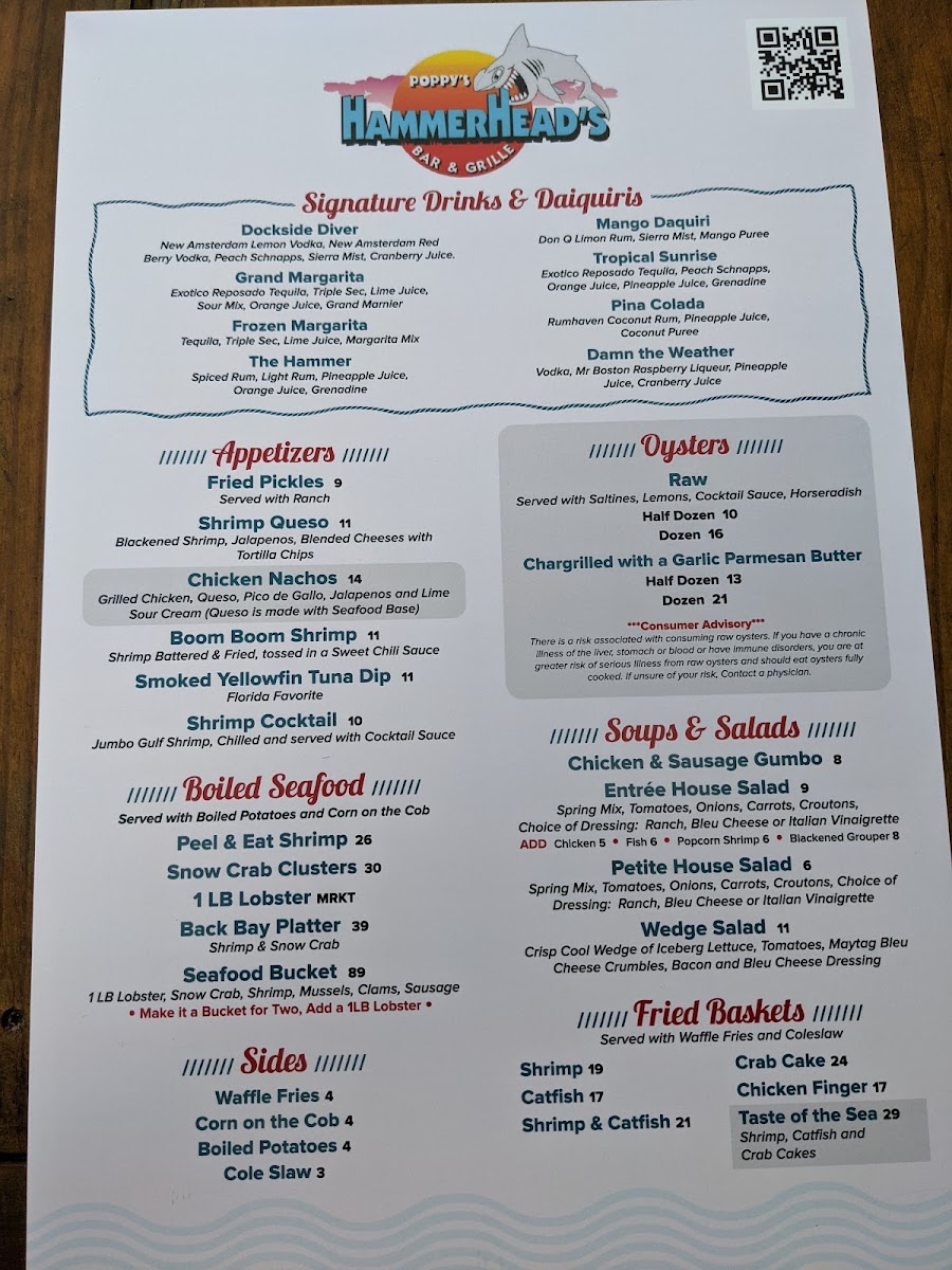 Hammerhead's Bar & Grille Menu 1