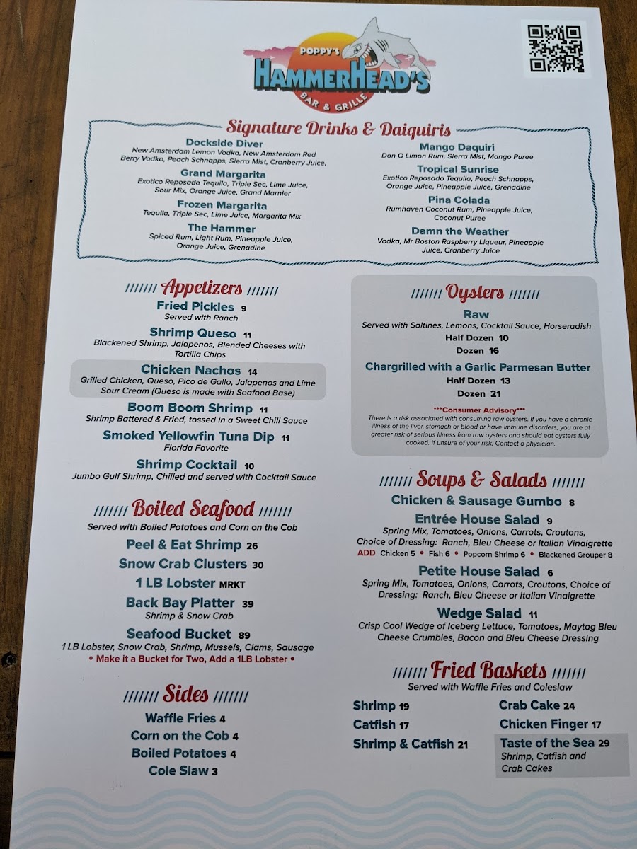 Hammerhead's Bar & Grille Menu 3