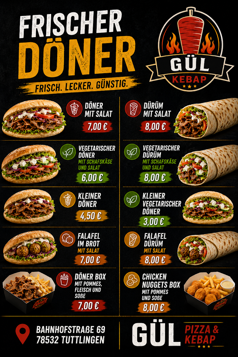 Gül Pizza & Kebap Menu 1