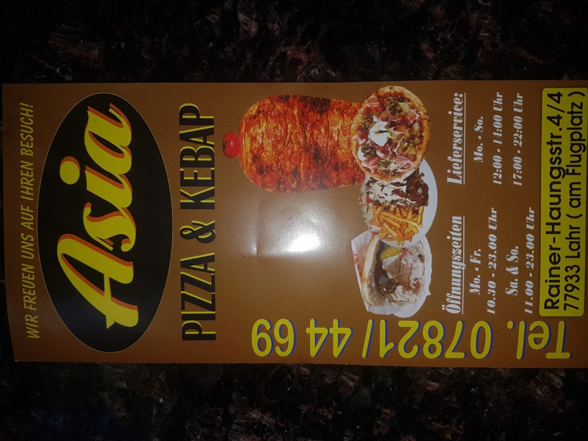 Asia Pizza & Kebap Lahr Menu 2