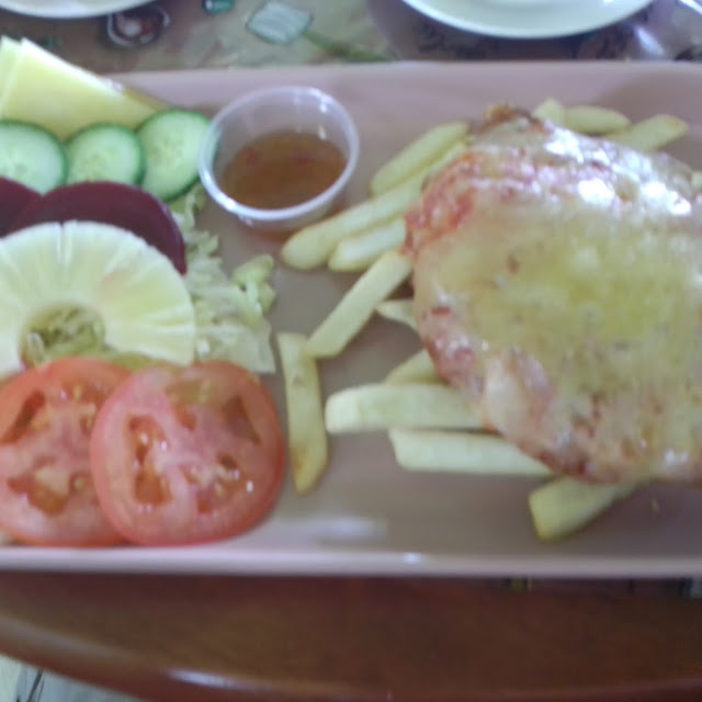 Chicken Parmigiana with Salad
