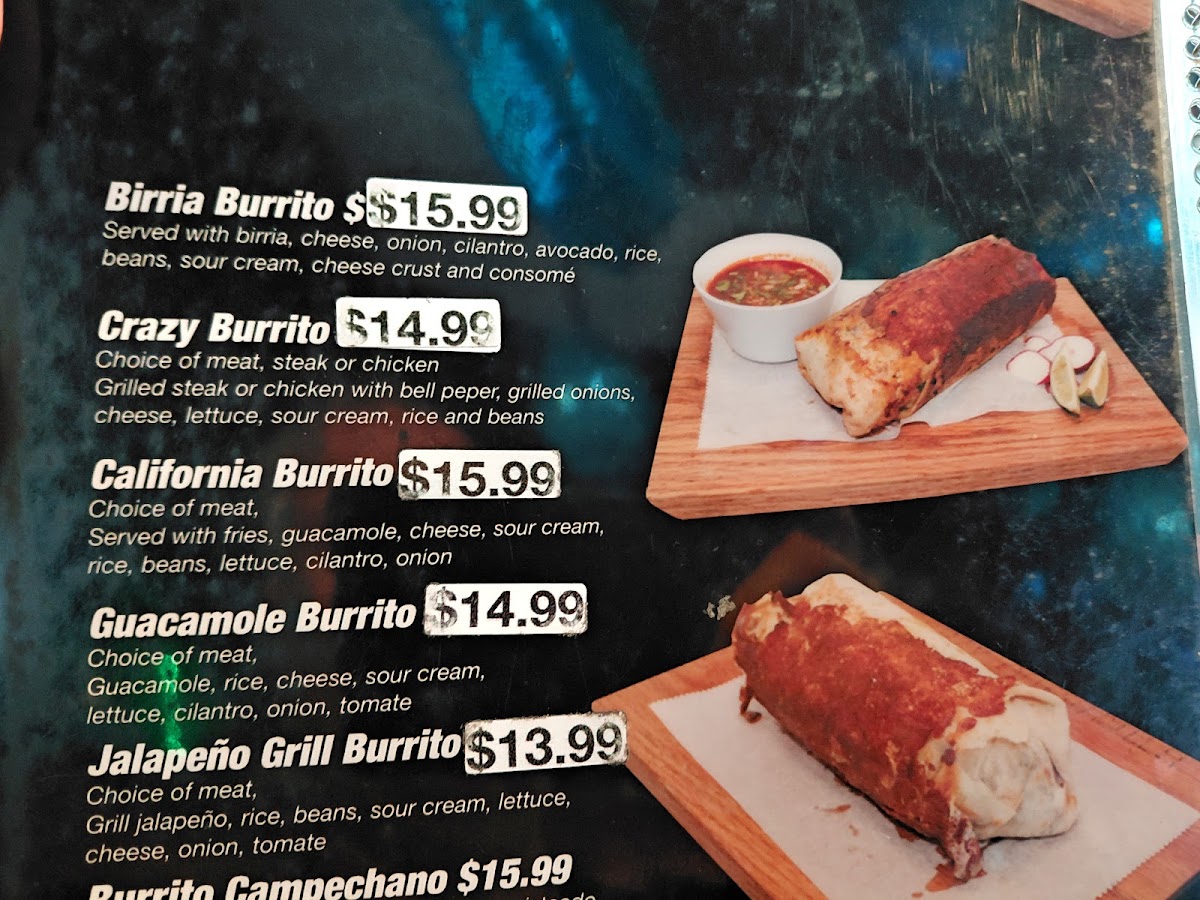 Crazy Quesadilla Mexican restaurant Menu 4