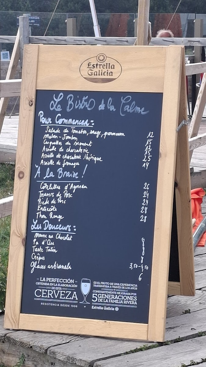 Le Bistro de la Calme Menu 1