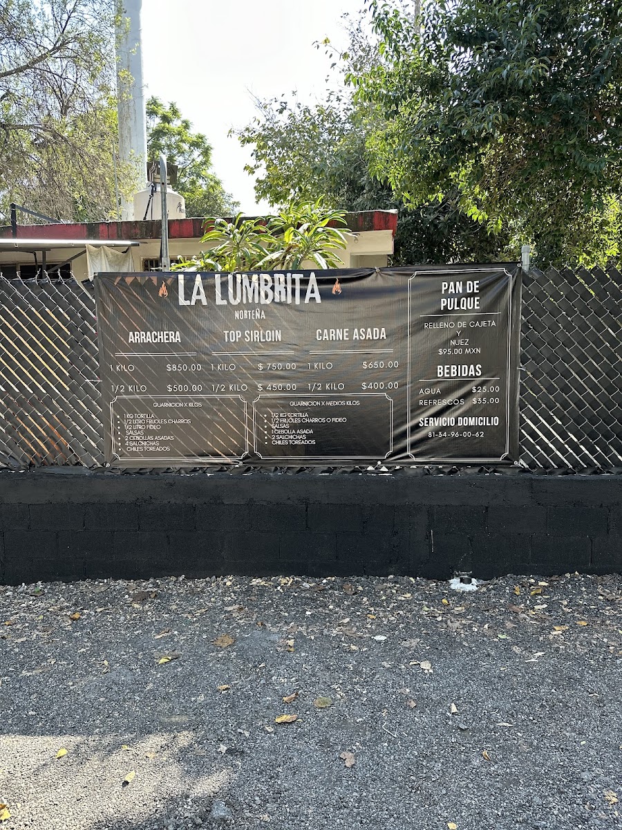 La Lumbrita Norteña Menu 8