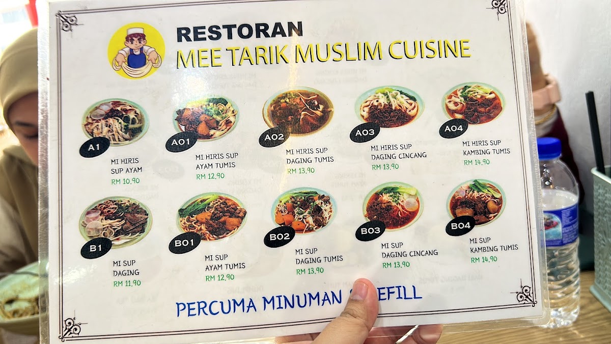 MEE TARIK MUSLIM CUISINE SDN. BHD. Menu 1