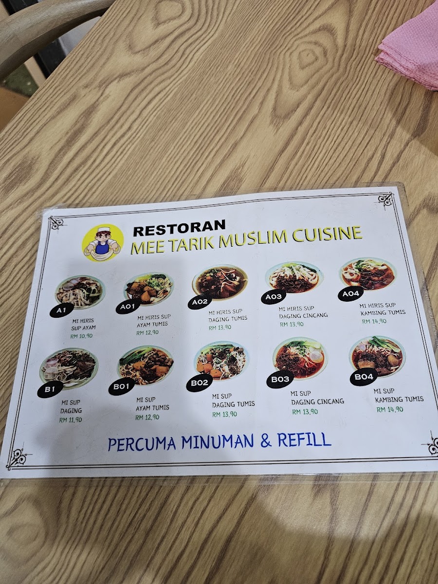 MEE TARIK MUSLIM CUISINE SDN. BHD. Menu 3