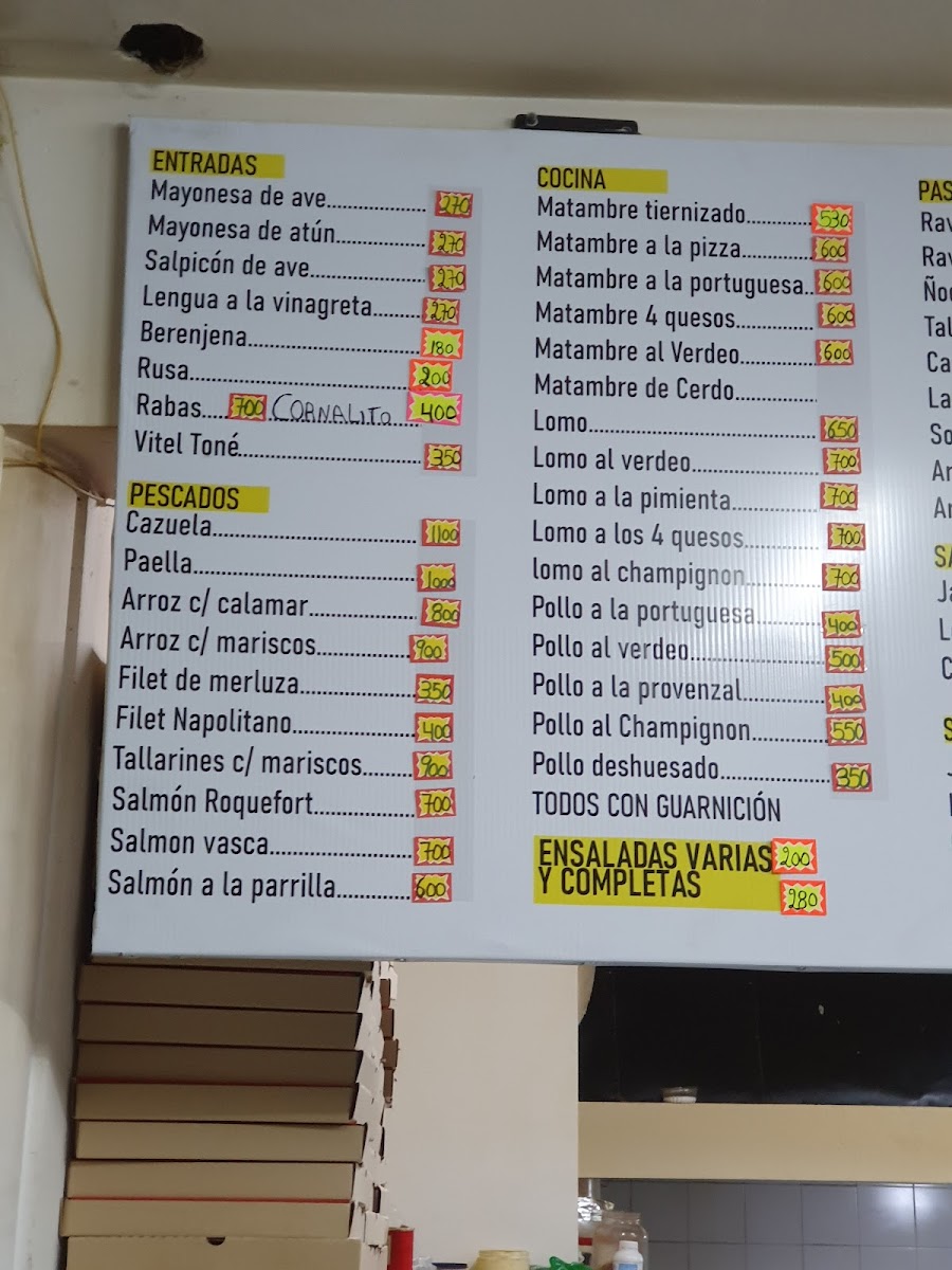 FINCA Las Marias Menu 2