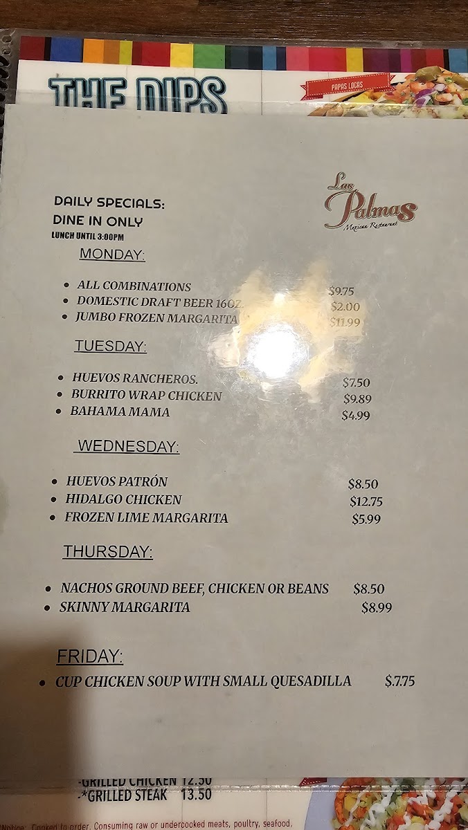 Las Palmas Menu 4