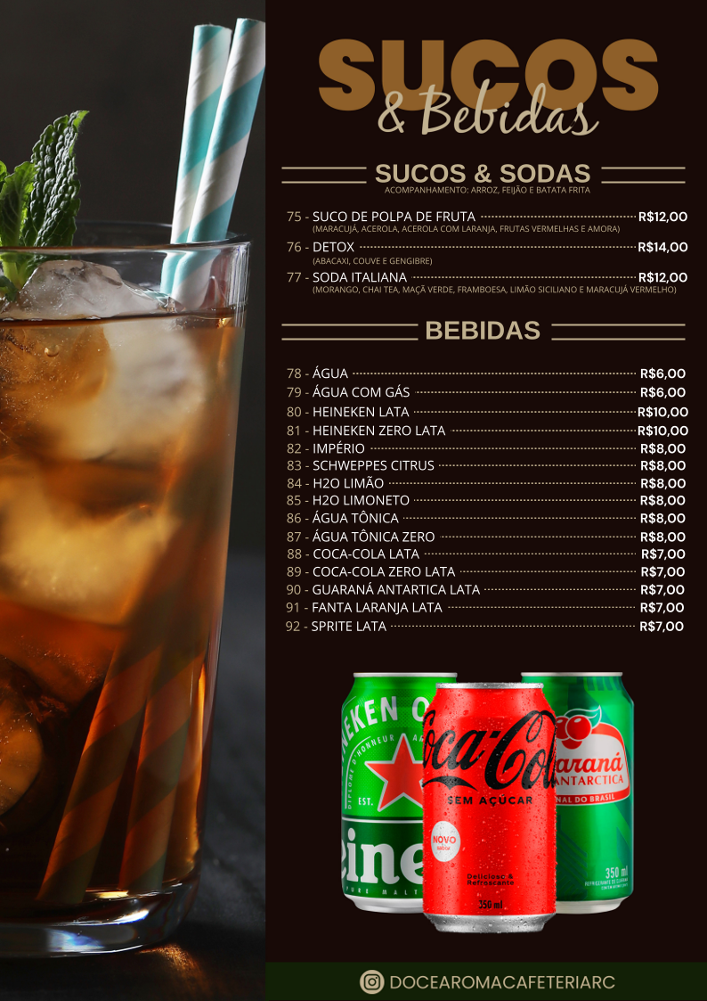 Doce Aroma Cafeteria Menu 1