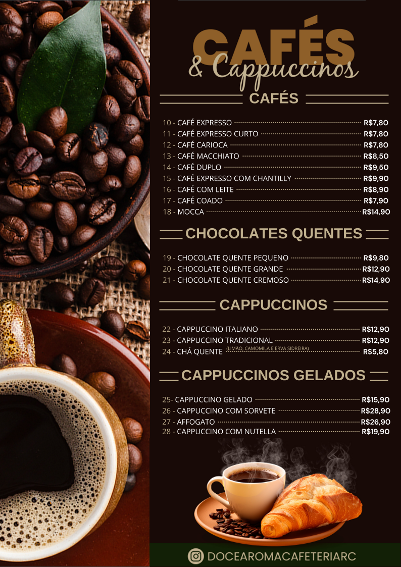 Doce Aroma Cafeteria Menu 4