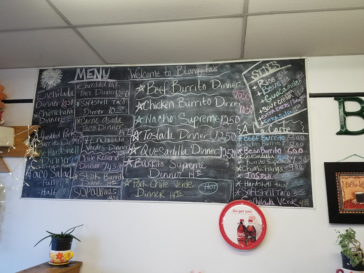 Blanquita's Menu 2
