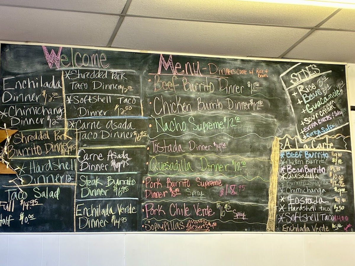 Blanquita's Menu 3