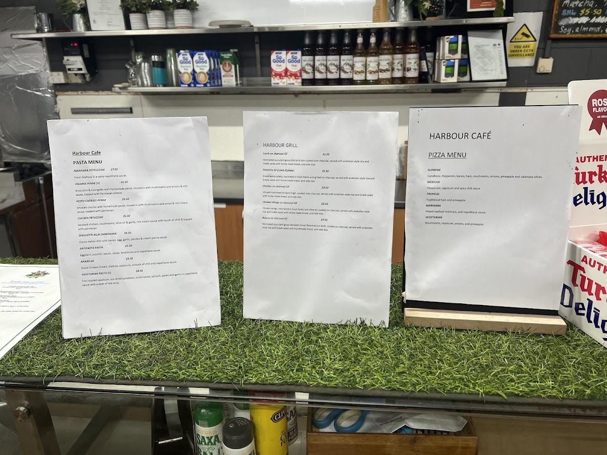 Hedland Harbour Cafe Menu 1