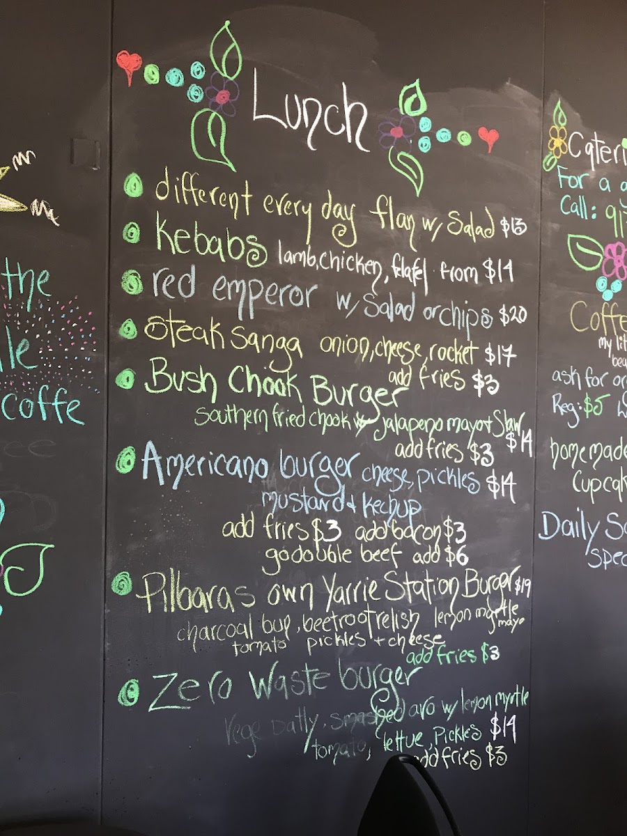 Hedland Harbour Cafe Menu 2