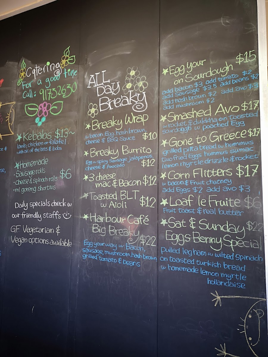 Hedland Harbour Cafe Menu 3