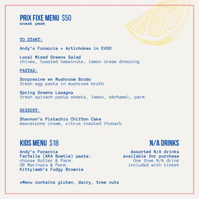 Coveside Coffee Menu 2