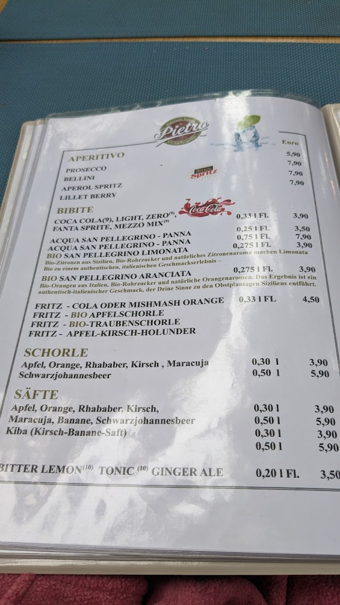 Ristorante Pizzeria N°2 Pietro Am Seegarten Menu 5