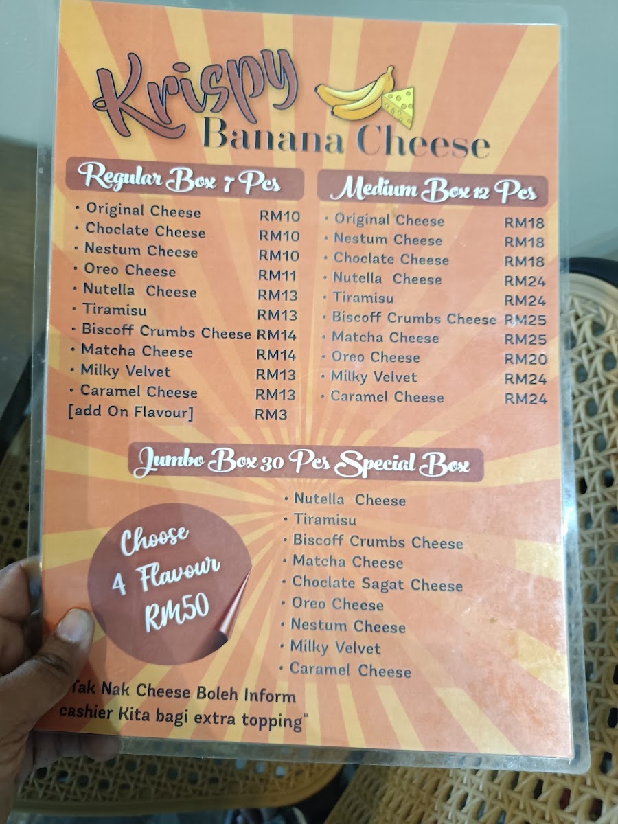 Crispy Banana Cheese Menu 1