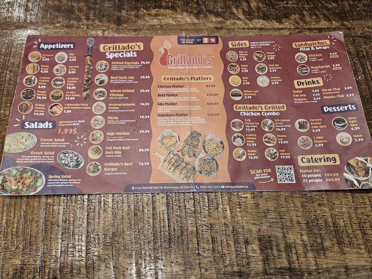 Grillados Grilled Beef Back Ribs & Chicken Menu 3