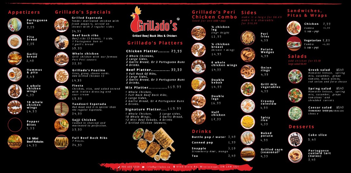 Grillados Grilled Beef Back Ribs & Chicken Menu 4