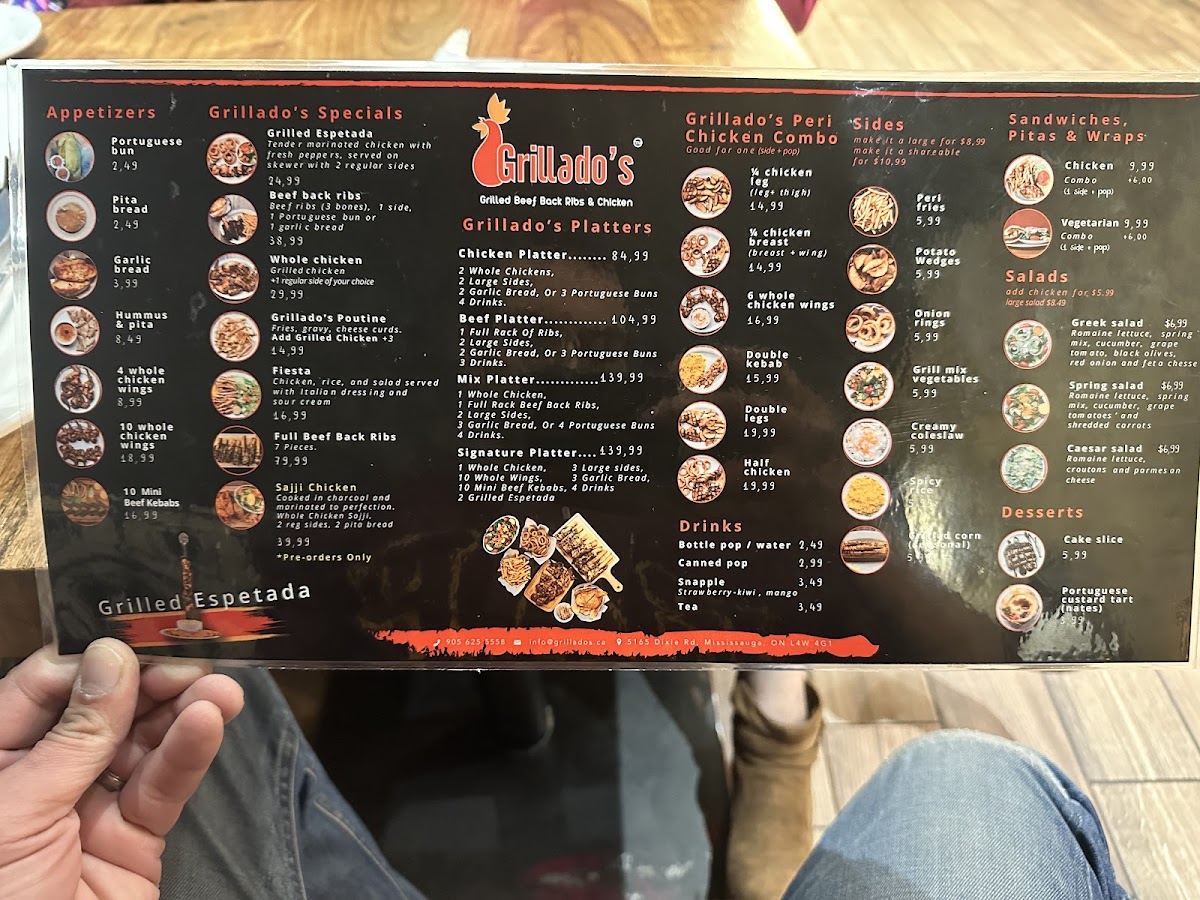 Grillados Grilled Beef Back Ribs & Chicken Menu 6