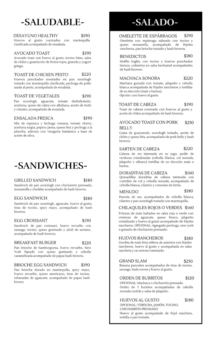 BOHEMIO FOOD VAN Menu 4