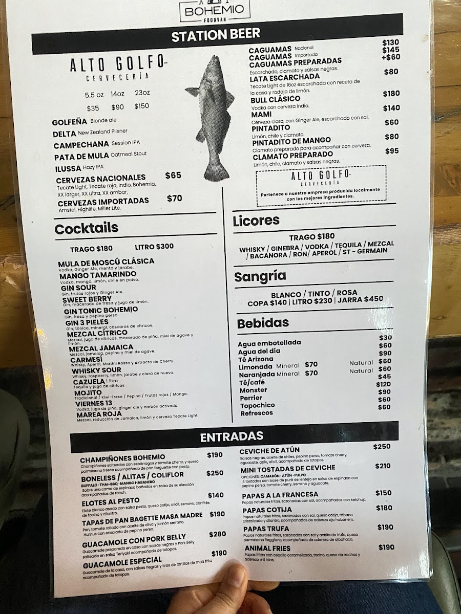 BOHEMIO FOOD VAN Menu 8