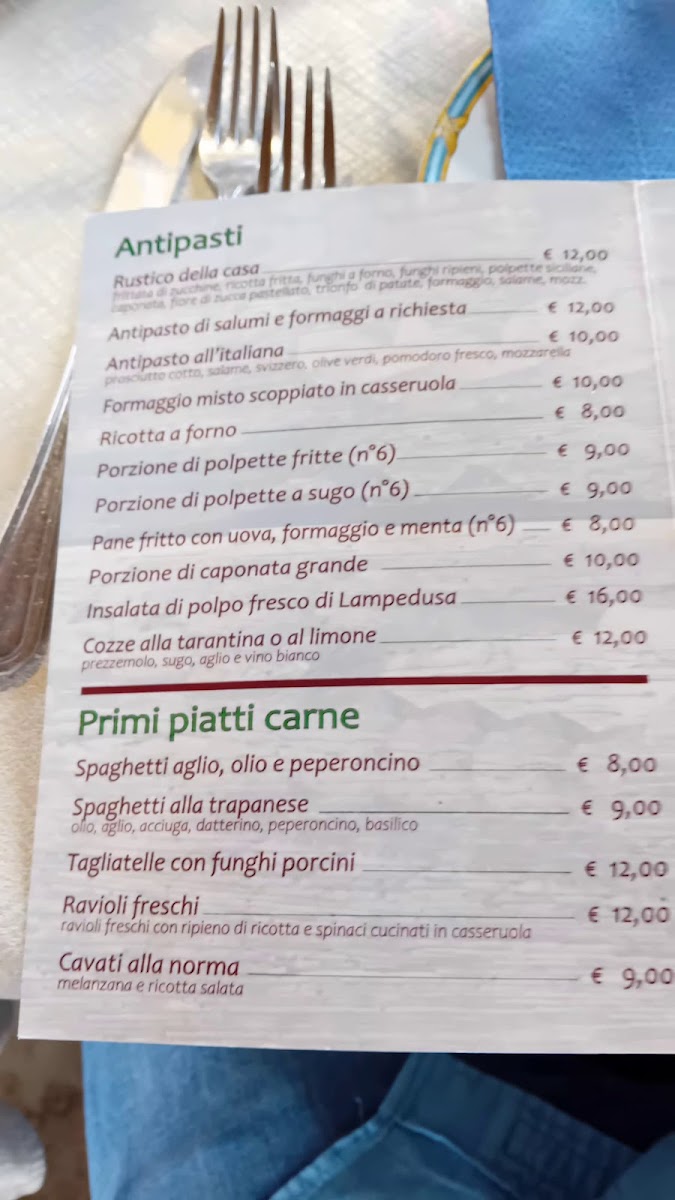 Casale Firriato Menu 1