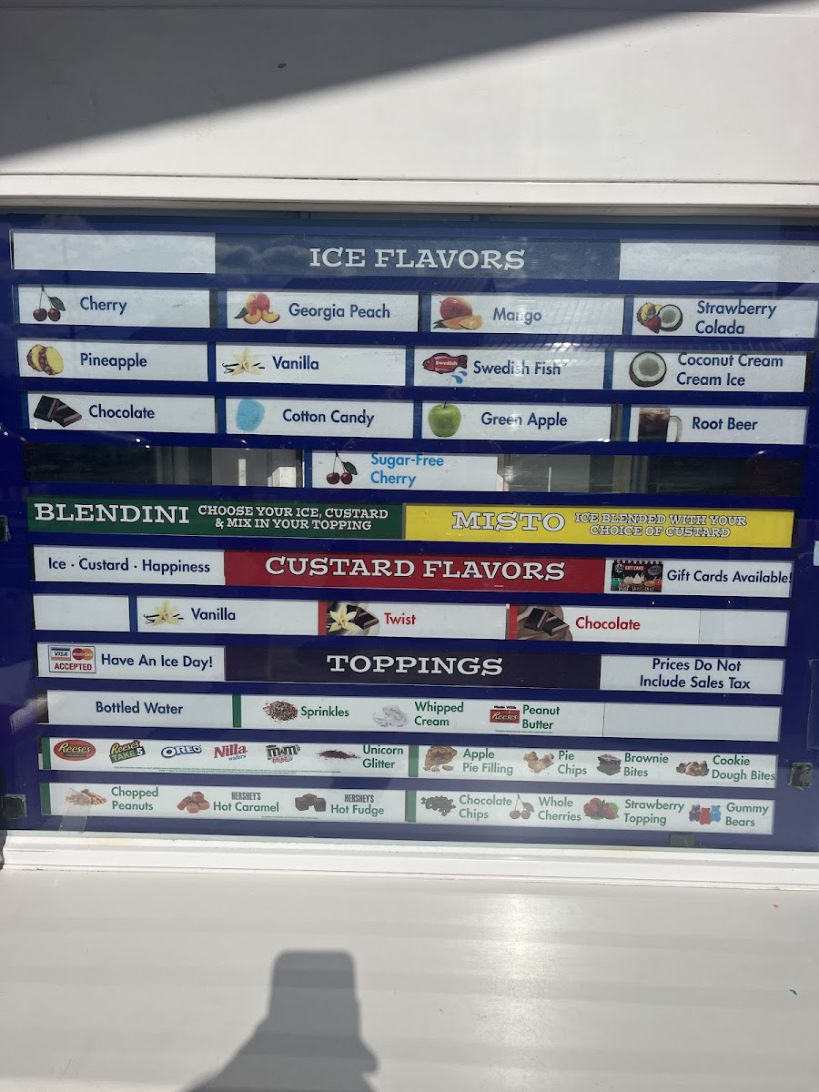 Rita's Italian Ice & Frozen Custard Menu 1