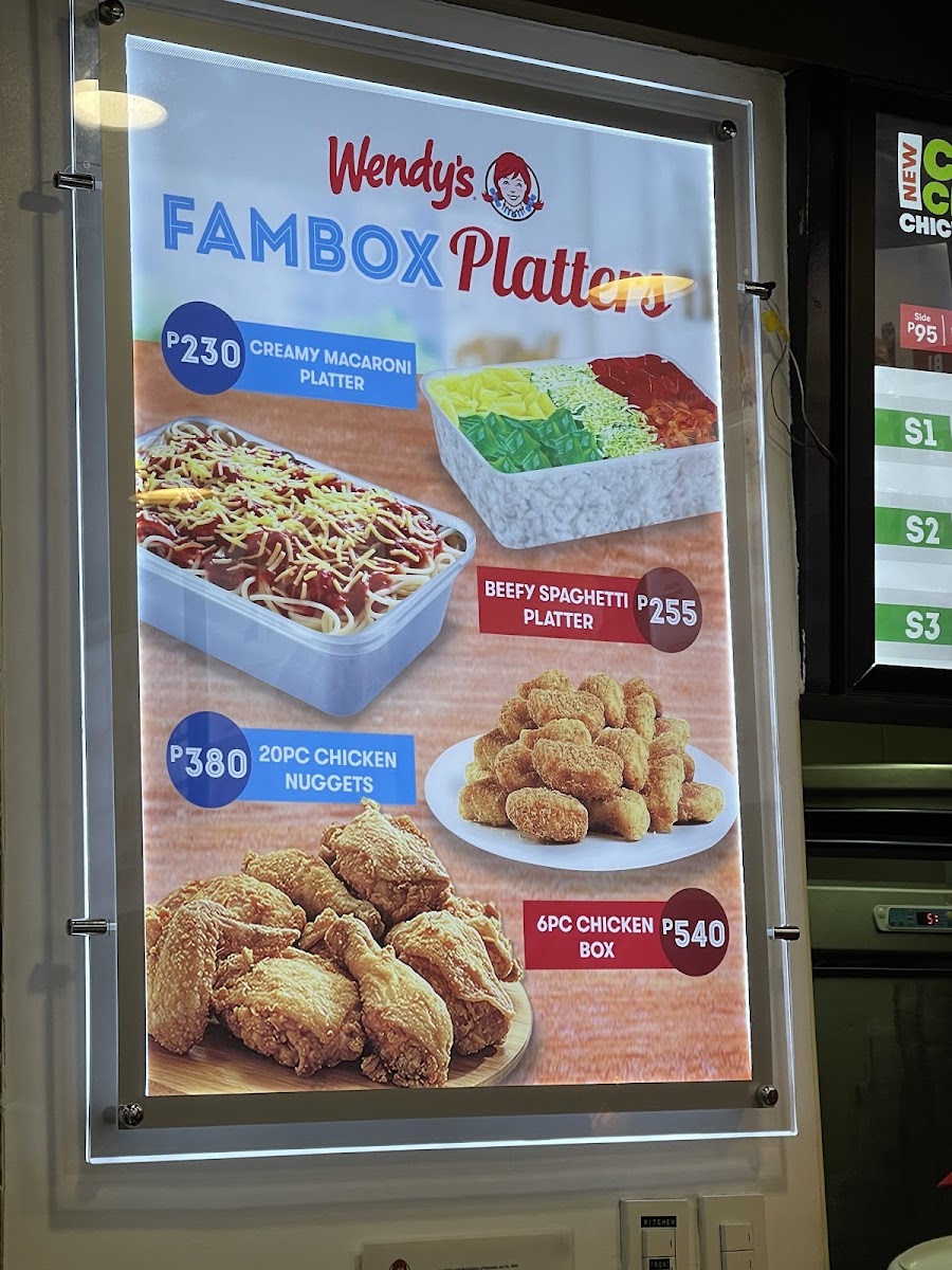 Wendy's Menu 3
