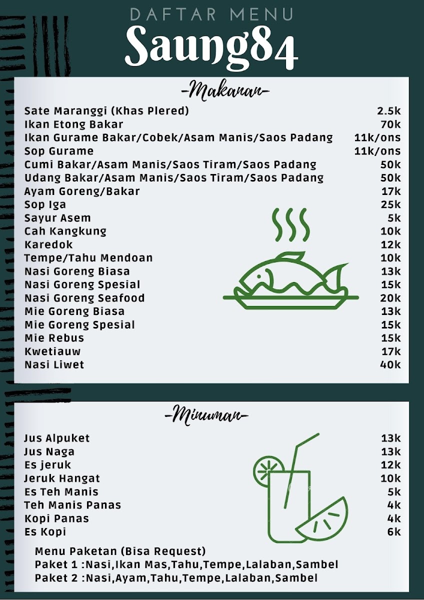 RM & Cafe Saung84 Menu 1