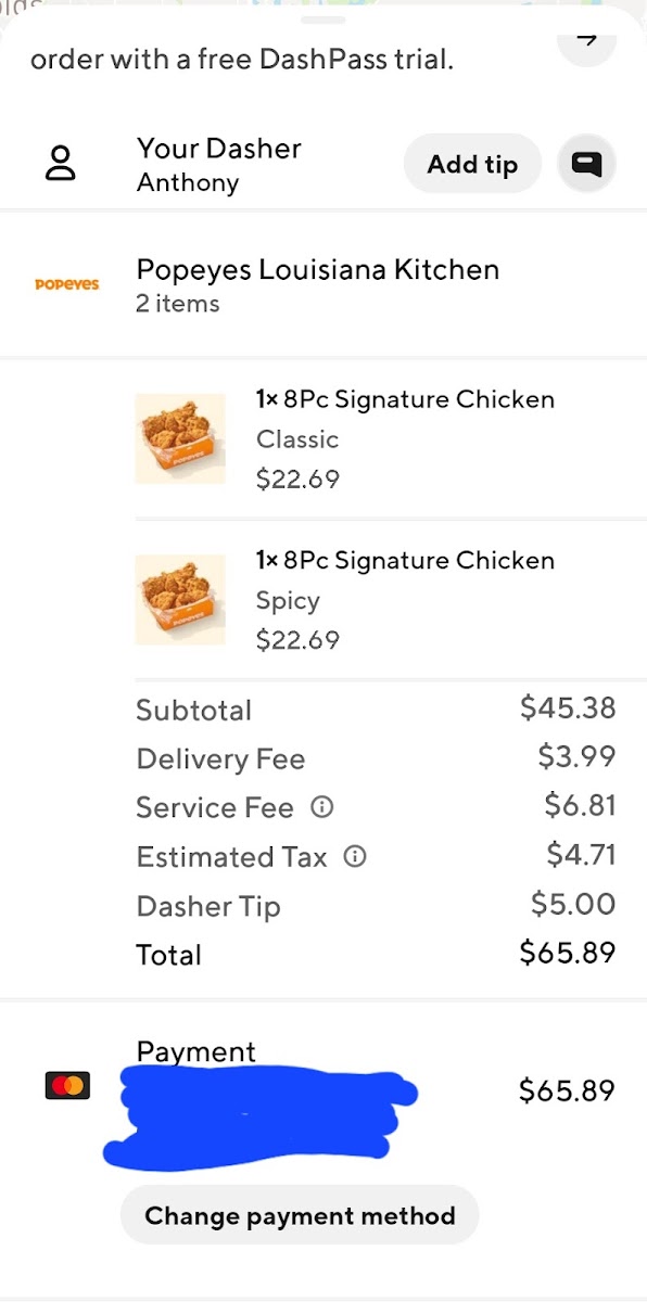Popeyes Louisiana Kitchen Menu 1