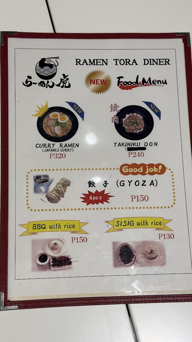 RAMEN TORA Menu 4