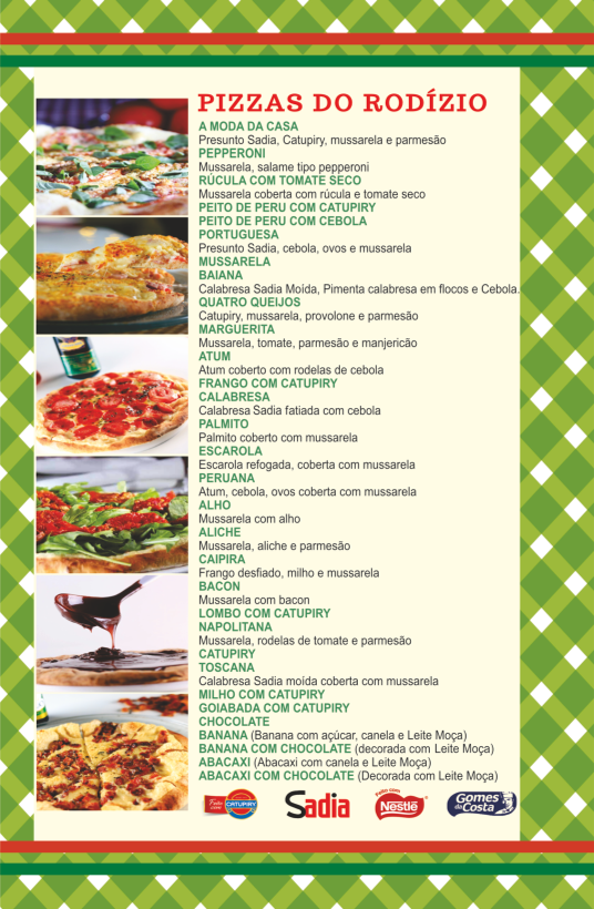 Casa da Pizza Menu 1