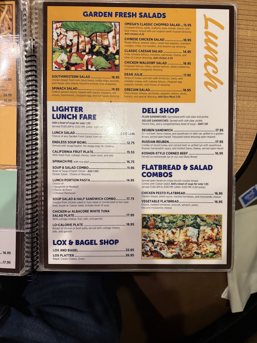 Omega Restaurant & Bakery Menu 3