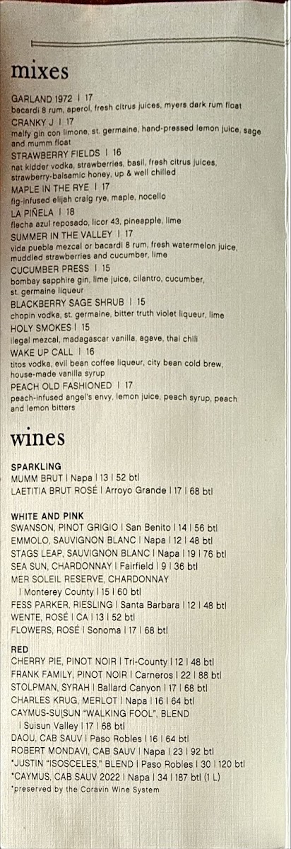 The Front Yard Menu 4