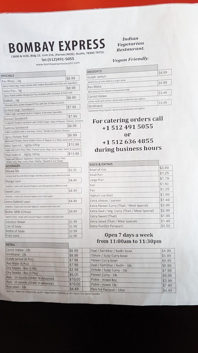 Bombay Express Menu 6