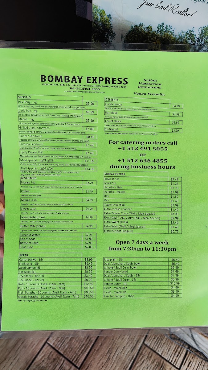 Bombay Express Menu 8