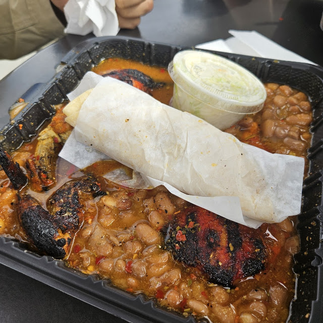 Half Chicken with Rice and Beans
