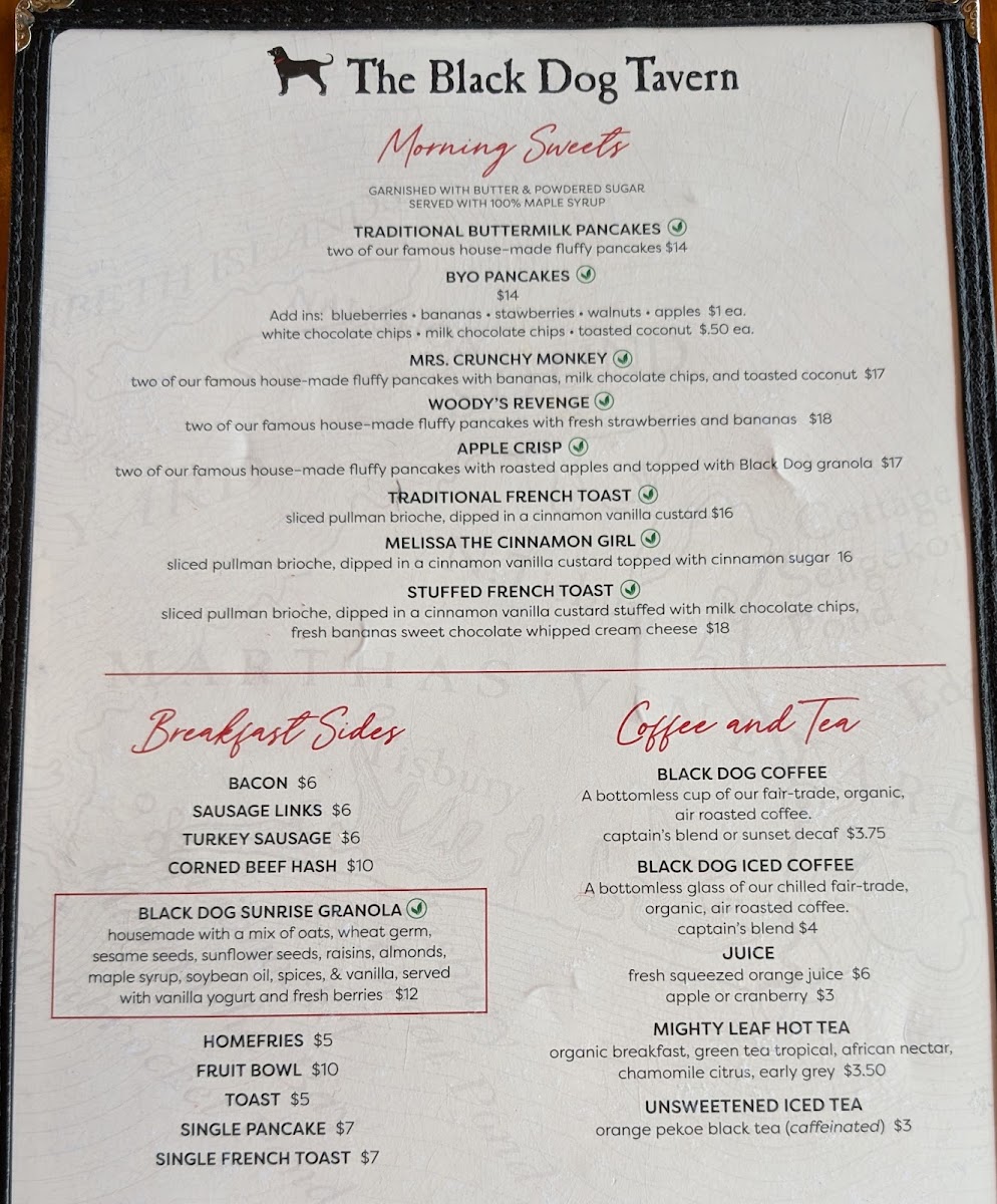 The Black Dog Tavern Menu 3