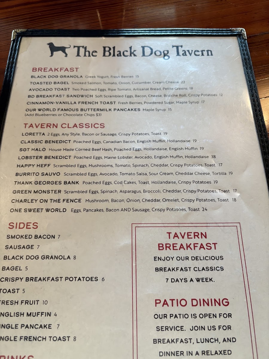 The Black Dog Tavern Menu 5